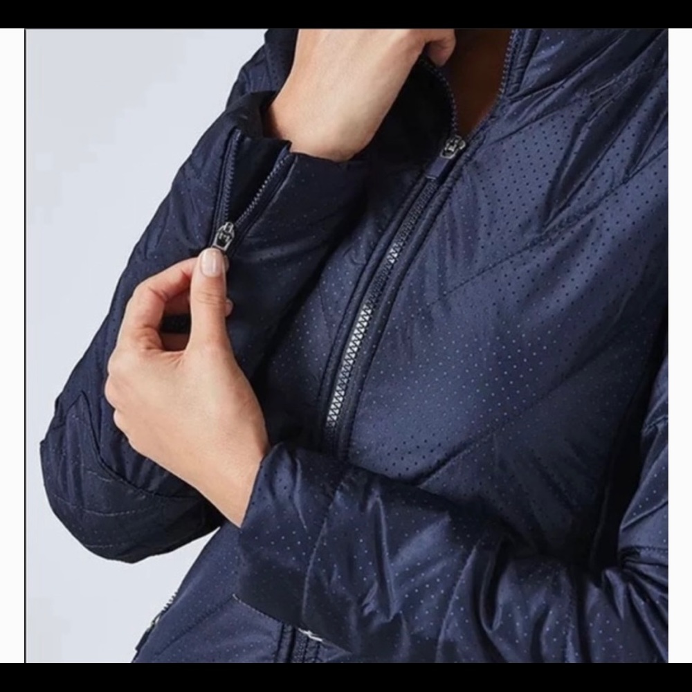 Fabletics Navy Quilted Jacket - image 3